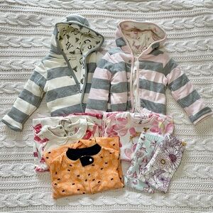 Burt’s Bees, Lot of Baby Girl Clothes, 3-6m, 6-9m, 12m